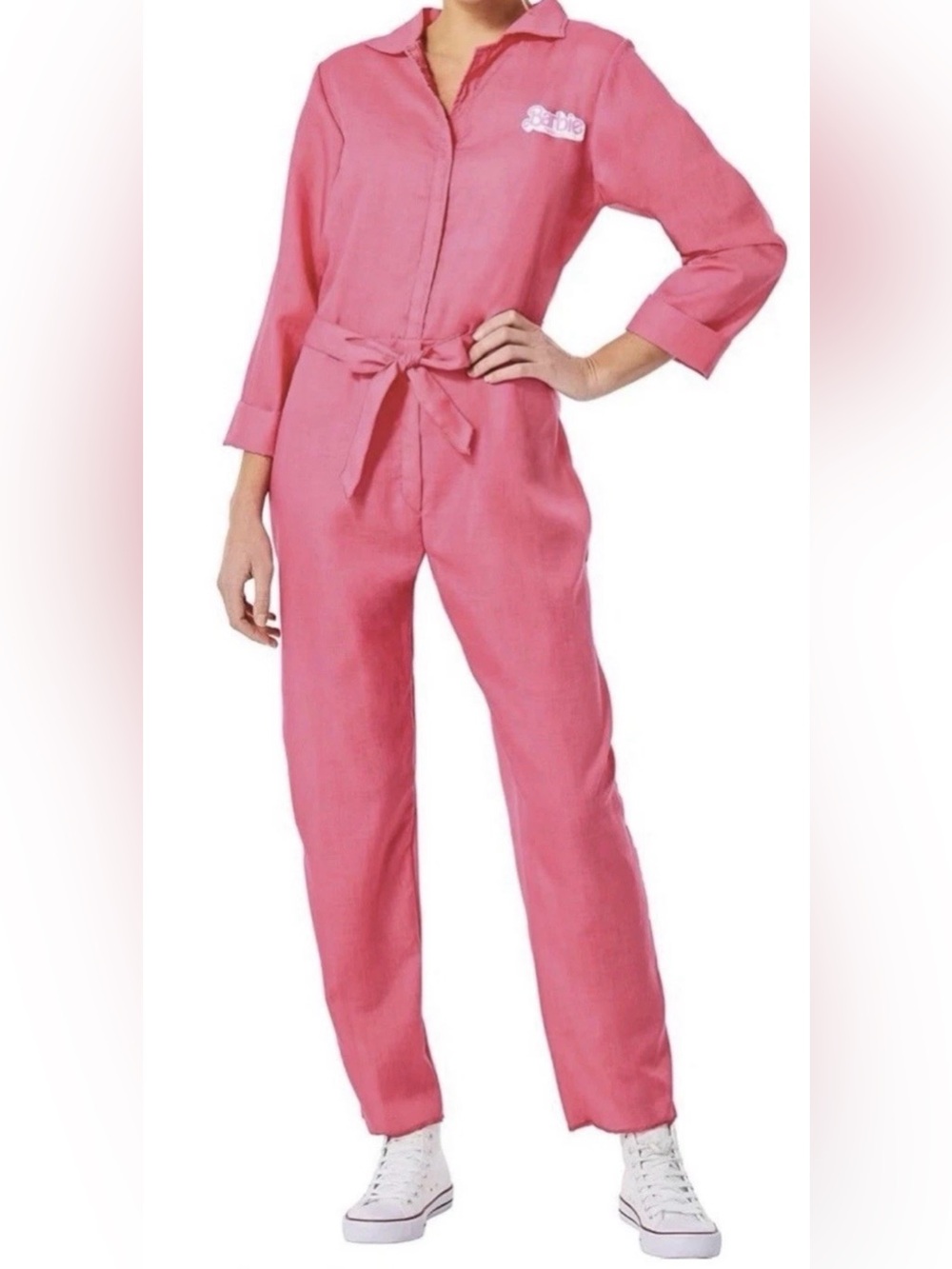 Women Small Barbie the Movie Pink Power Jumpsuit Adult Costume Party Halloween